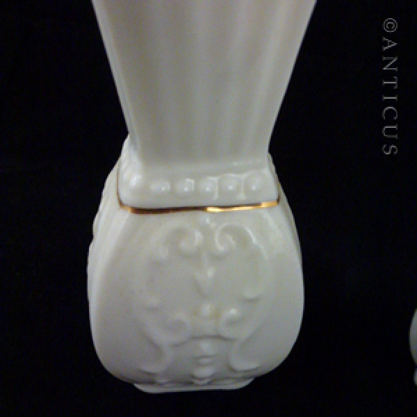 Pair of Small Irish Belleek Vases.