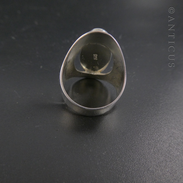 Paua Shell and Sterling Silver Ring.