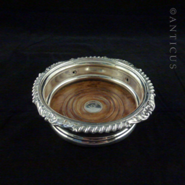 Old Sheffield Plate Decanter Coaster, Early 1800s.