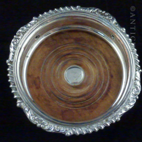 Old Sheffield Plate Decanter Coaster, Early 1800s.