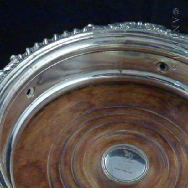 Old Sheffield Plate Decanter Coaster, Early 1800s.