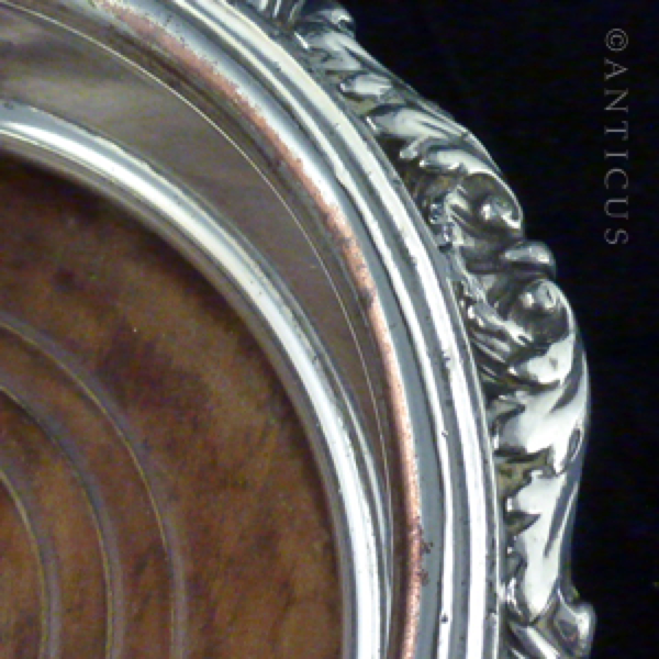 Old Sheffield Plate Decanter Coaster, Early 1800s.