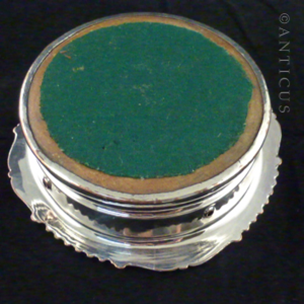 Old Sheffield Plate Decanter Coaster, Early 1800s.