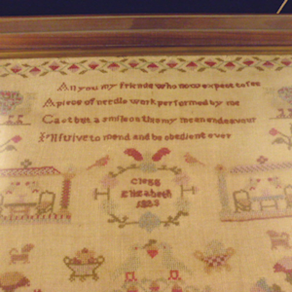 Georgian Sampler, 1823.