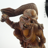 Carved Chinese Figurine, Man with Dragon.