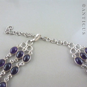 Sterling Silver and Amethyst Necklace.