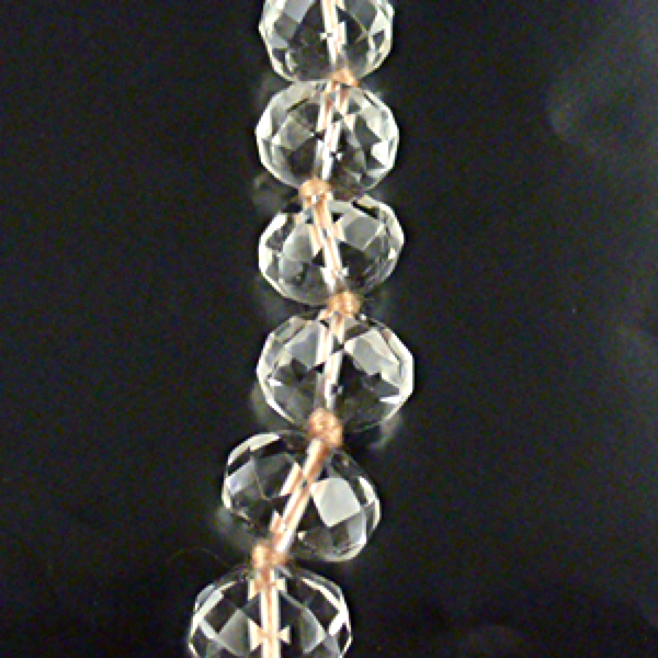 Genuine Natural Faceted Rock Crystal Necklace.