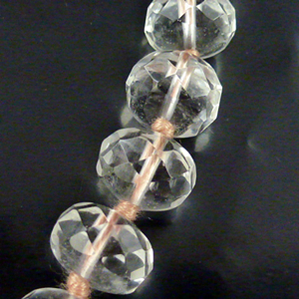 Genuine Natural Faceted Rock Crystal Necklace.