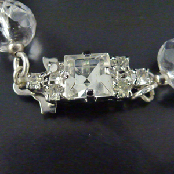 Genuine Natural Faceted Rock Crystal Necklace.