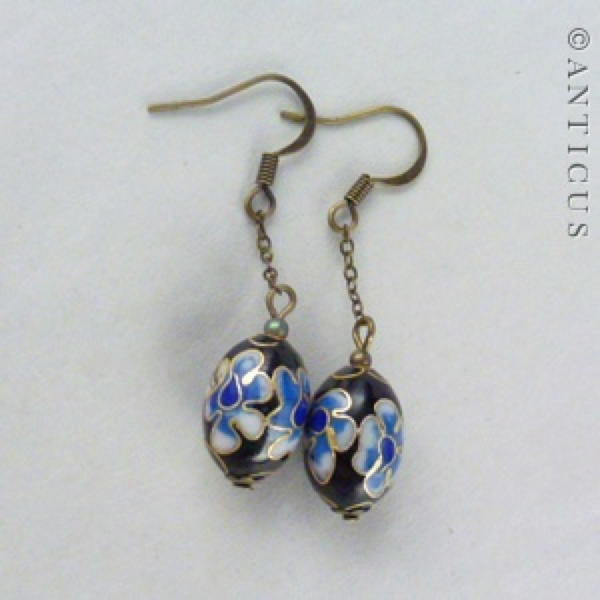 Cloisonné Drop Earrings.