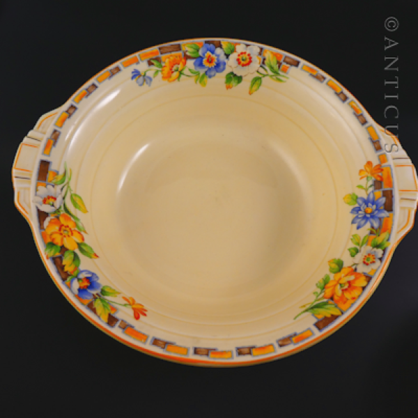 1930s Grindley Large Bowl & Matching Dessert Plate.