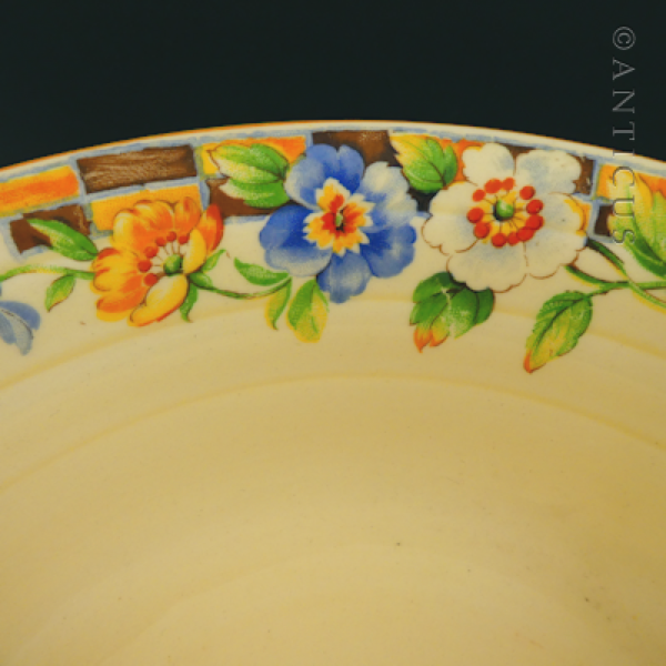 1930s Grindley Large Bowl & Matching Dessert Plate.