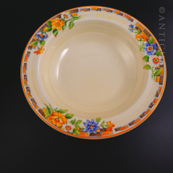 1930s Grindley Large Bowl & Matching Dessert Plate.