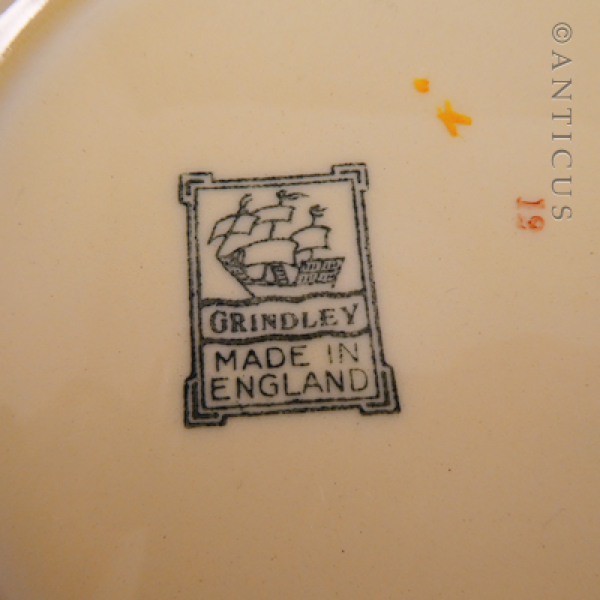 1930s Grindley Large Bowl & Matching Dessert Plate.