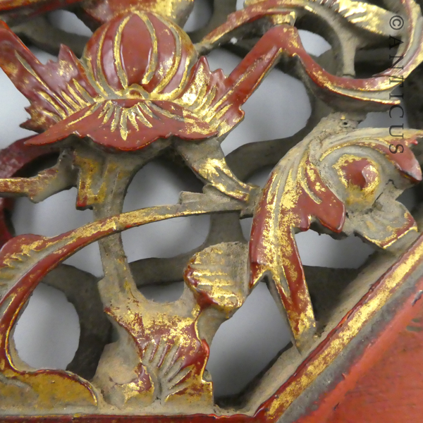 Round Lacquer and Gilt Chinese Panel.