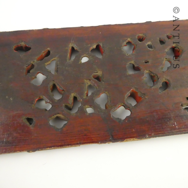 Two Chinese Lacquer & Gilt Carved Panels.