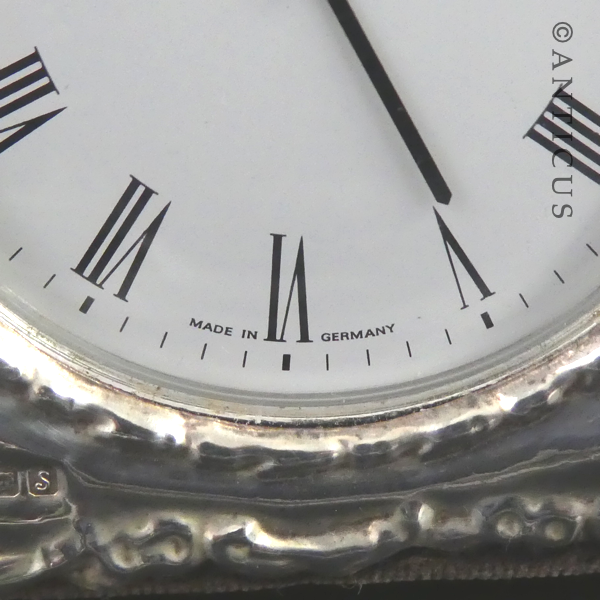 Silver Mounted Desk or Bedside Clock.