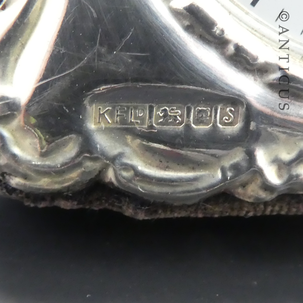 Silver Mounted Desk or Bedside Clock.