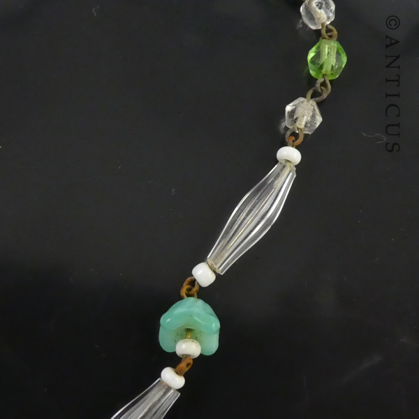 Vintage Mint Green Floral Necklace.