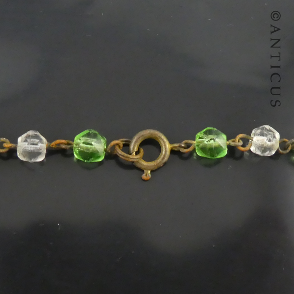 Vintage Mint Green Floral Necklace.