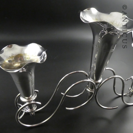 Large Silver Plate Epergne.