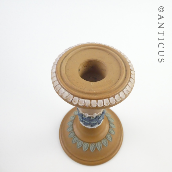 Doulton Lambeth Candlestick, Antique.