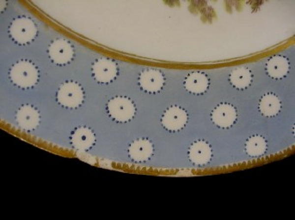 Georgian Period Plate with Handpainted Cow Scene.