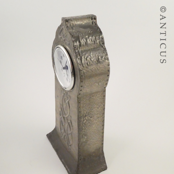 Art Nouveau Pewter Clock.