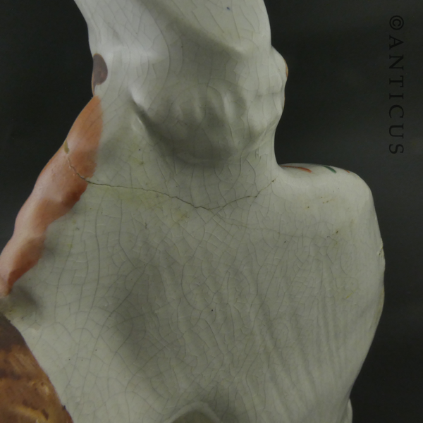 Staffordshire Flat Back Figurine of Highland Couple.