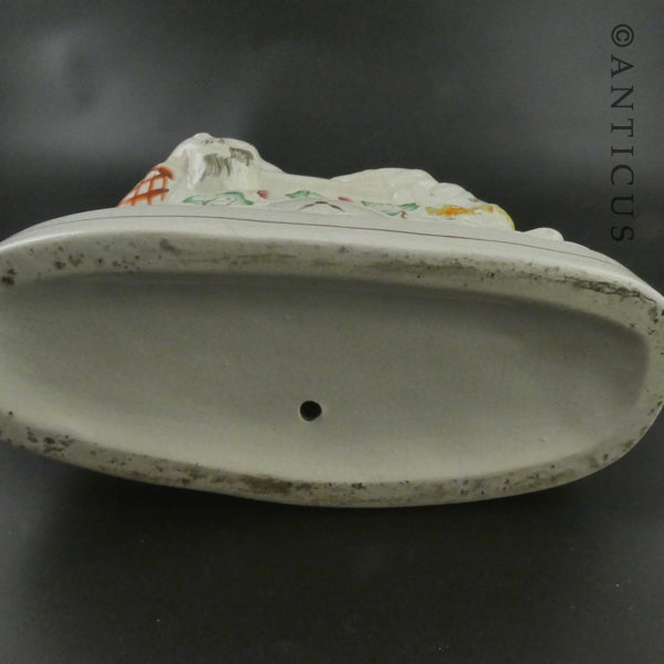 Staffordshire Flat Back Figurine of Highland Couple.