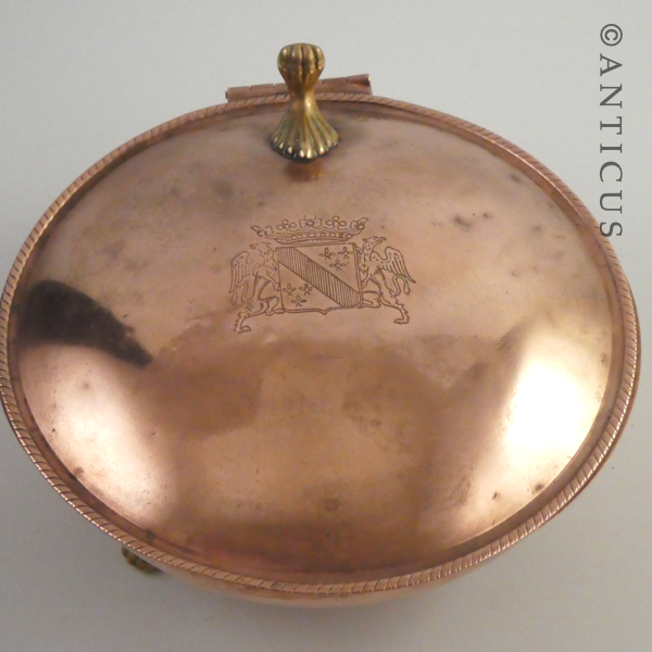 Copper Lidded Dish.