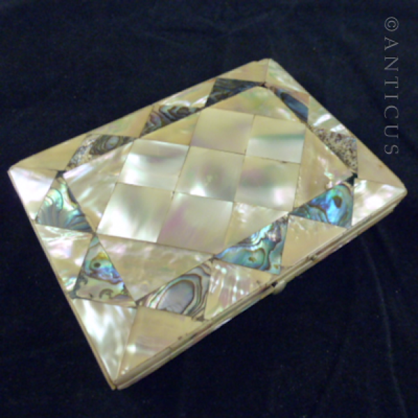 Mother of Pearl Calling Card Case, Victorian.