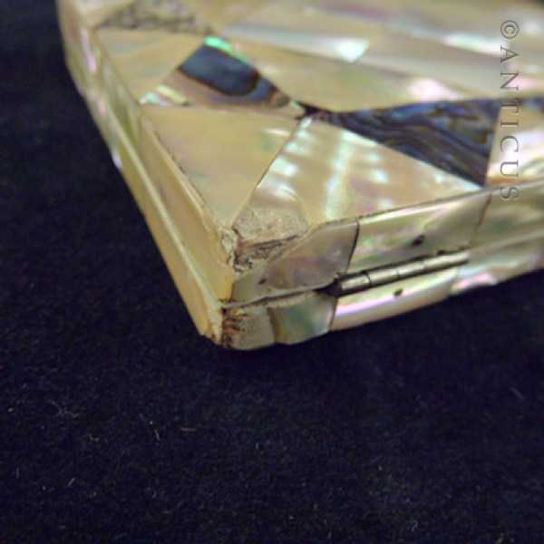 Mother of Pearl Calling Card Case, Victorian.