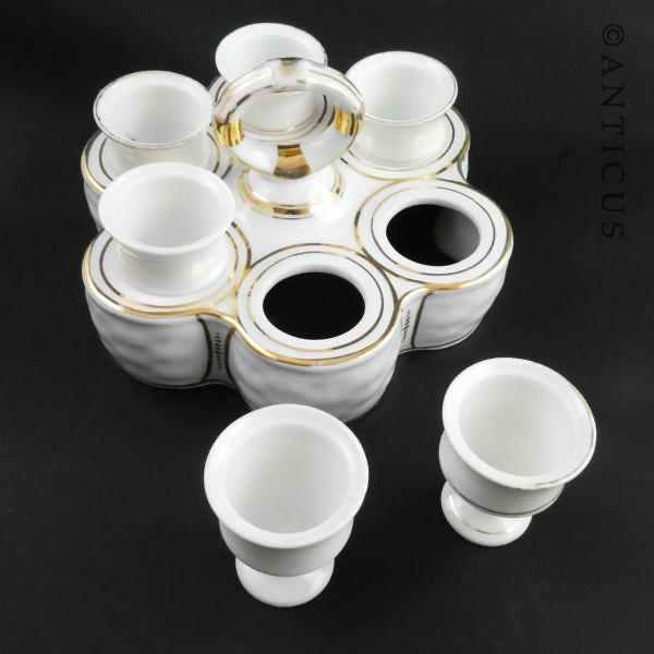 Antique Egg Cruet Set for 6 Eggs.