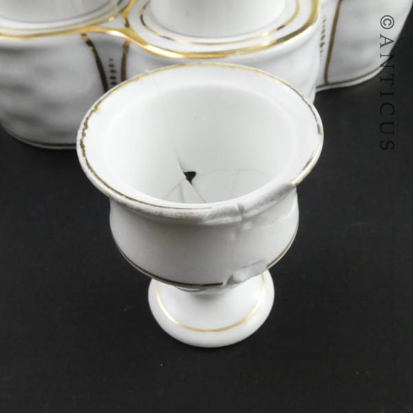 Antique Egg Cruet Set for 6 Eggs.