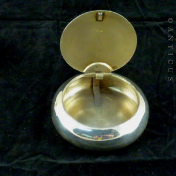 Edwardian Silver Snuff Pot.