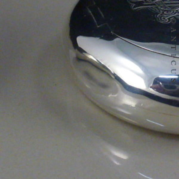 Edwardian Silver Snuff Pot.