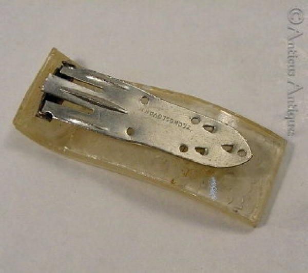 Dress Clip, Czech, Pearly Art Deco Style.