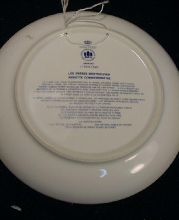Bing & Grondahl Ballooning Commemorative Plate.
