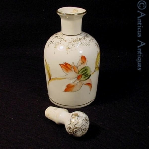 Porcelain French Perfume Bottle, Circa 1900.