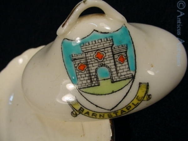 Crested Ware Miniature Turkey Plate & Cover.