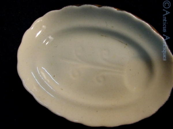 Crested Ware Miniature Turkey Plate & Cover.