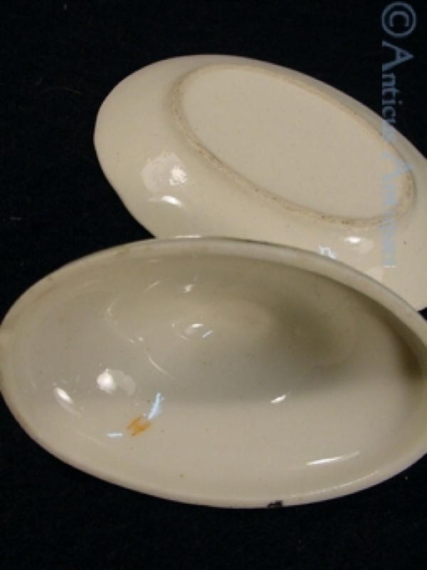 Crested Ware Miniature Turkey Plate & Cover.