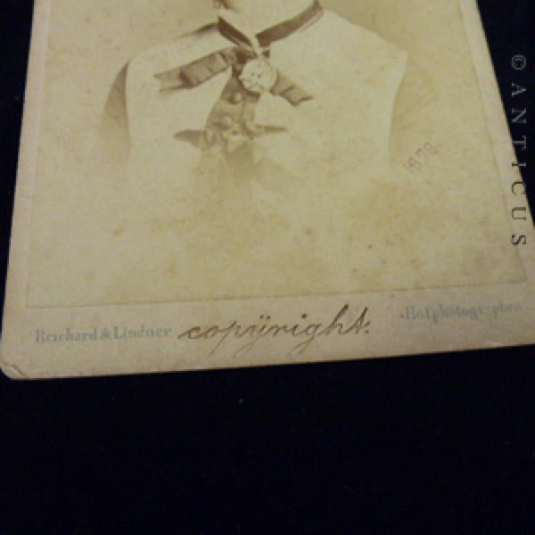 Carte de Visite of Princess Louise of Prussia, 1878.