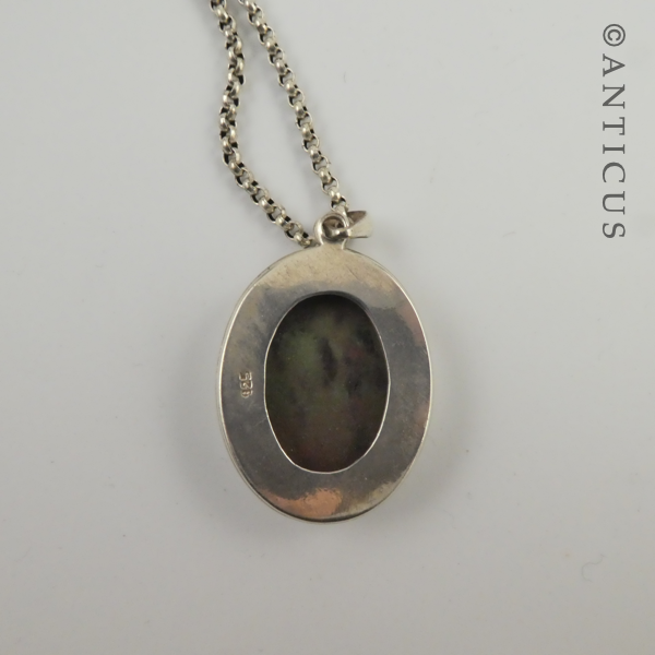Ruby Zoisite Pendant on Chain.