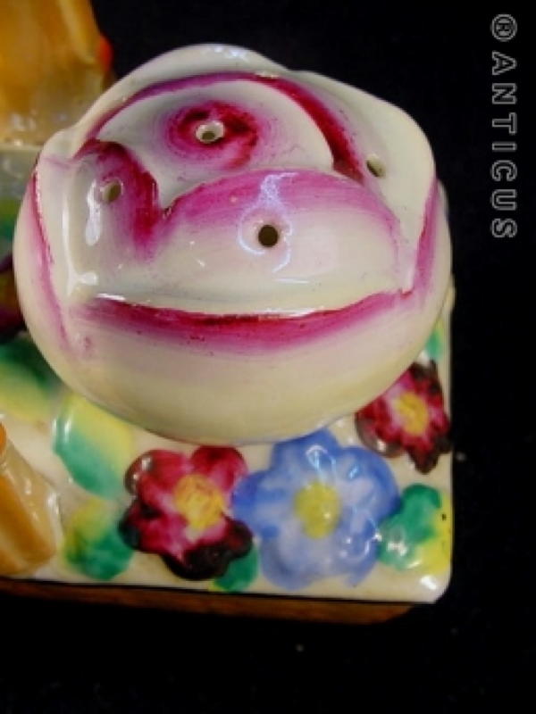 Salt and Pepper Cruet, Early Japanese Lustre Ware.