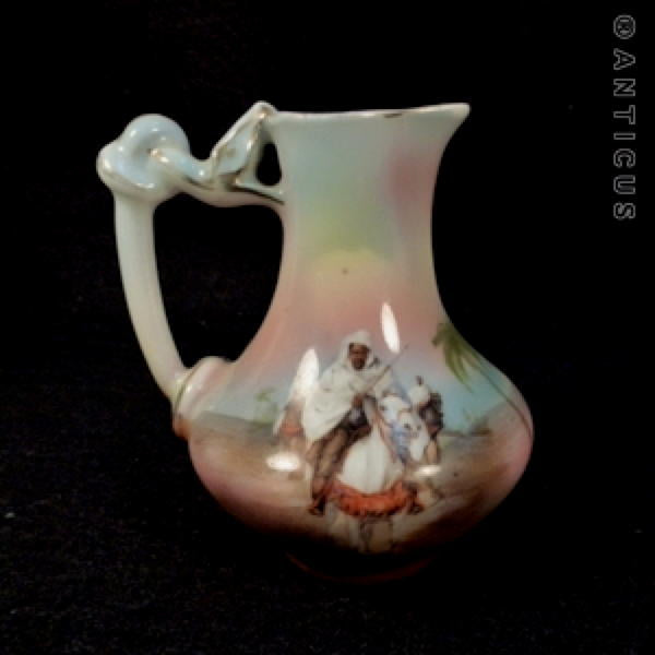 Royal Bayreuth Jug, Desert Tribesman on Horseback.