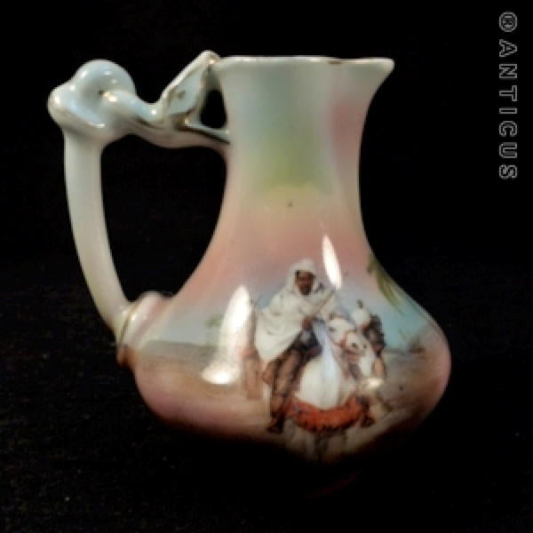 Royal Bayreuth Jug, Desert Tribesman on Horseback.