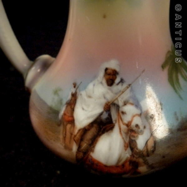 Royal Bayreuth Jug, Desert Tribesman on Horseback.