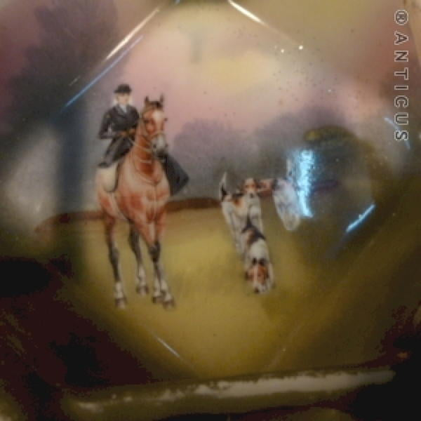 Royal Bayreuth Hunting Scene Dish.